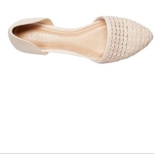 NWT LC Lauren Conrad Calcite Nude Flats with Memory Foam, Size 10